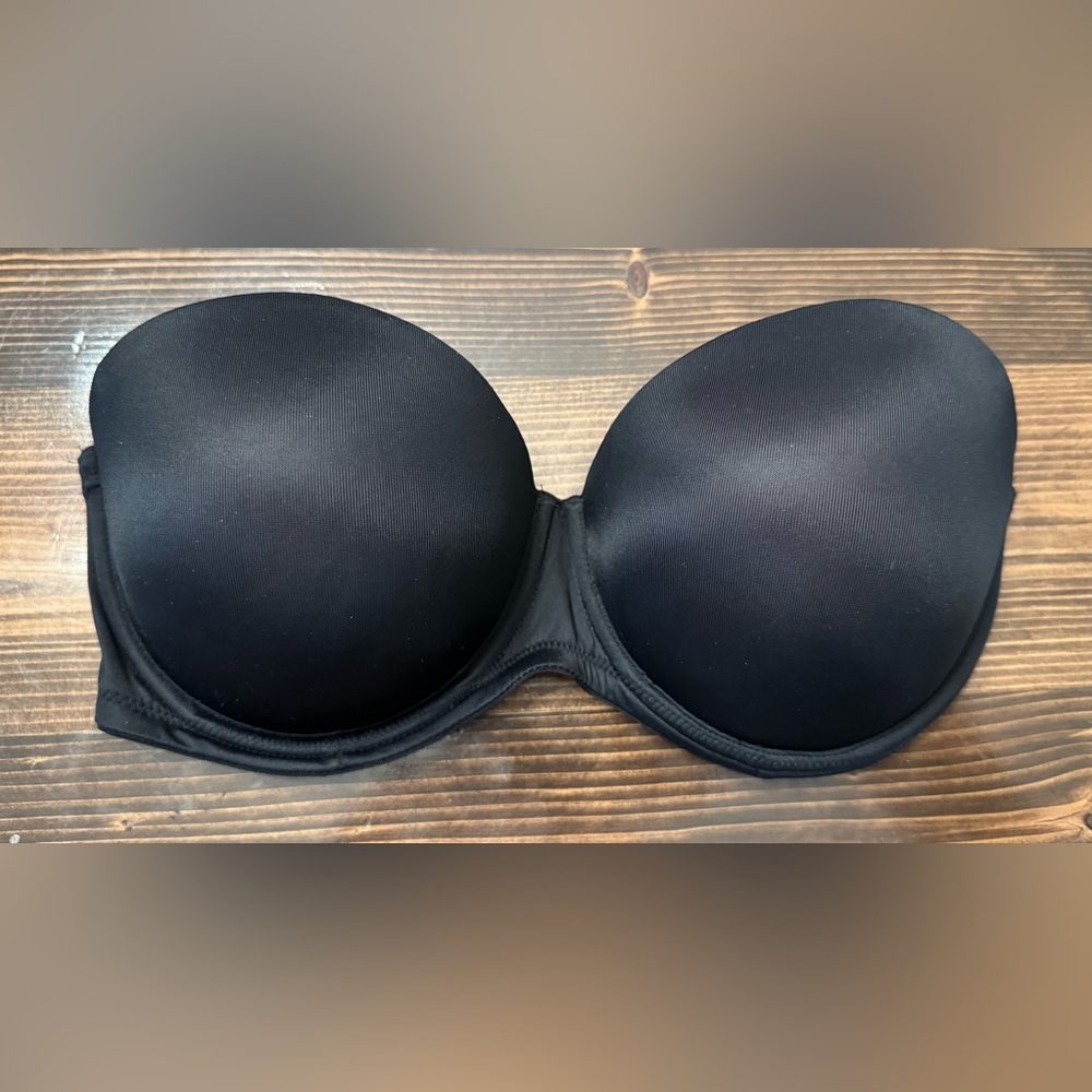 Victoria's‎ Secret PINK Classic Strapless Black Pushup Bra 32DD